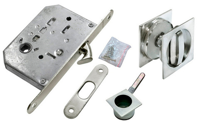 Ручка для раздвижных дверей MORELLI MHS-2 WC SC матовый хром фиксатор