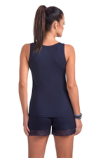 Легкая пижамка Lucy с кружевами (Размер: XL) (Цвет: персиковый)