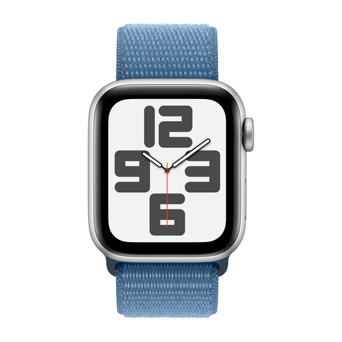 Умные часы Apple Watch SE 2 (2023) GPS, 40mm, Aluminium Case with Sport Loop, Silver/Winter Blue (Серебристый/зимний синий)