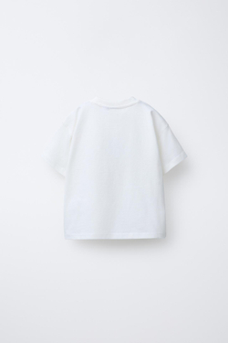 ZARA ФУТБОЛКА С ПРИНТОМ «ЖИВОТНЫЕ», ЭКРЮ