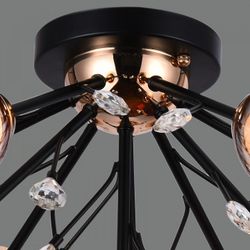 Люстра на штанге ILLUMICO  IL1284-10CPA-29 BK GD