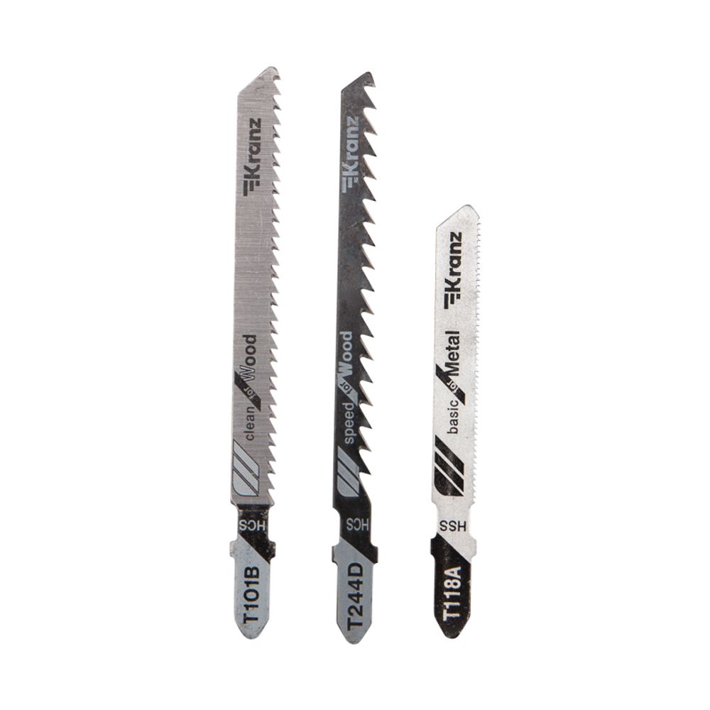 Набор полотен для электролобзика № 2 T101B/T118A/T244D (3 шт./уп.) KRANZ