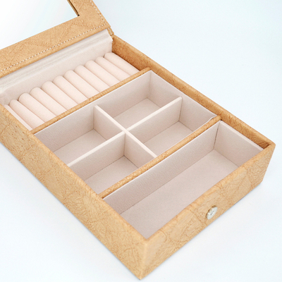 Шкатулка КОФЕЙНАЯ для украшений с зеркалом "ВАЛЕРИЯ", 180х240х60 мм