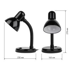 Настольный светильник ЭРА N-211-E27-40W-BK черный | Настольные светильники под лампу