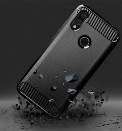 Чехол для Xiaomi Redmi 7 (Redmi Y3) цвет Black (черный), серия Carbon от Caseport