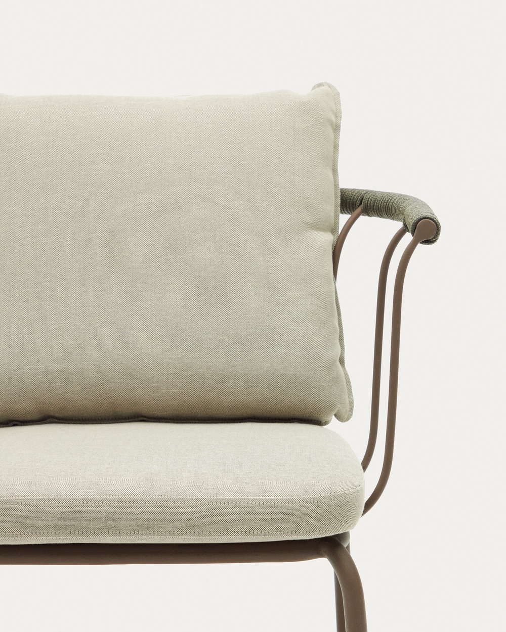 Salguer Барный стул из веревки и стали окрашенный в коричневый цвет