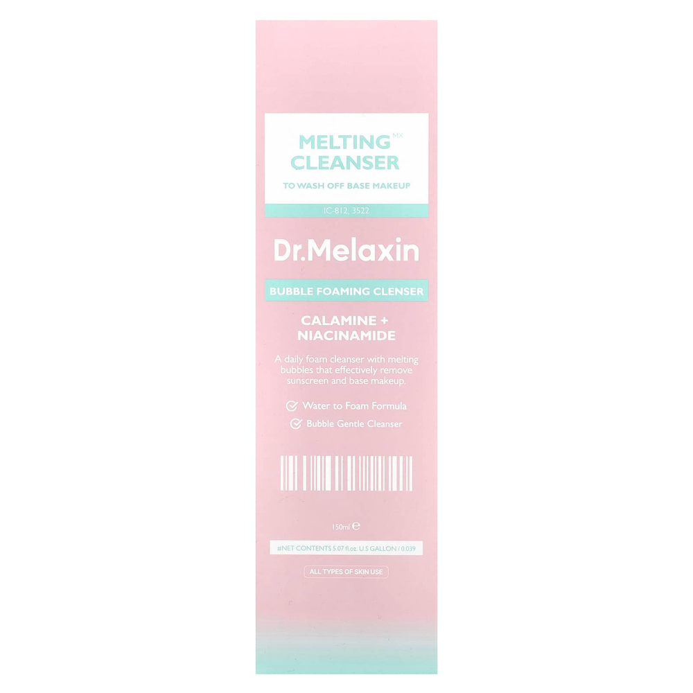 Dr.Melaxin, Melting Cleanser, пенящееся очищающее средство, для всех типов кожи, 150 мл (5,07 жидк. Унции)