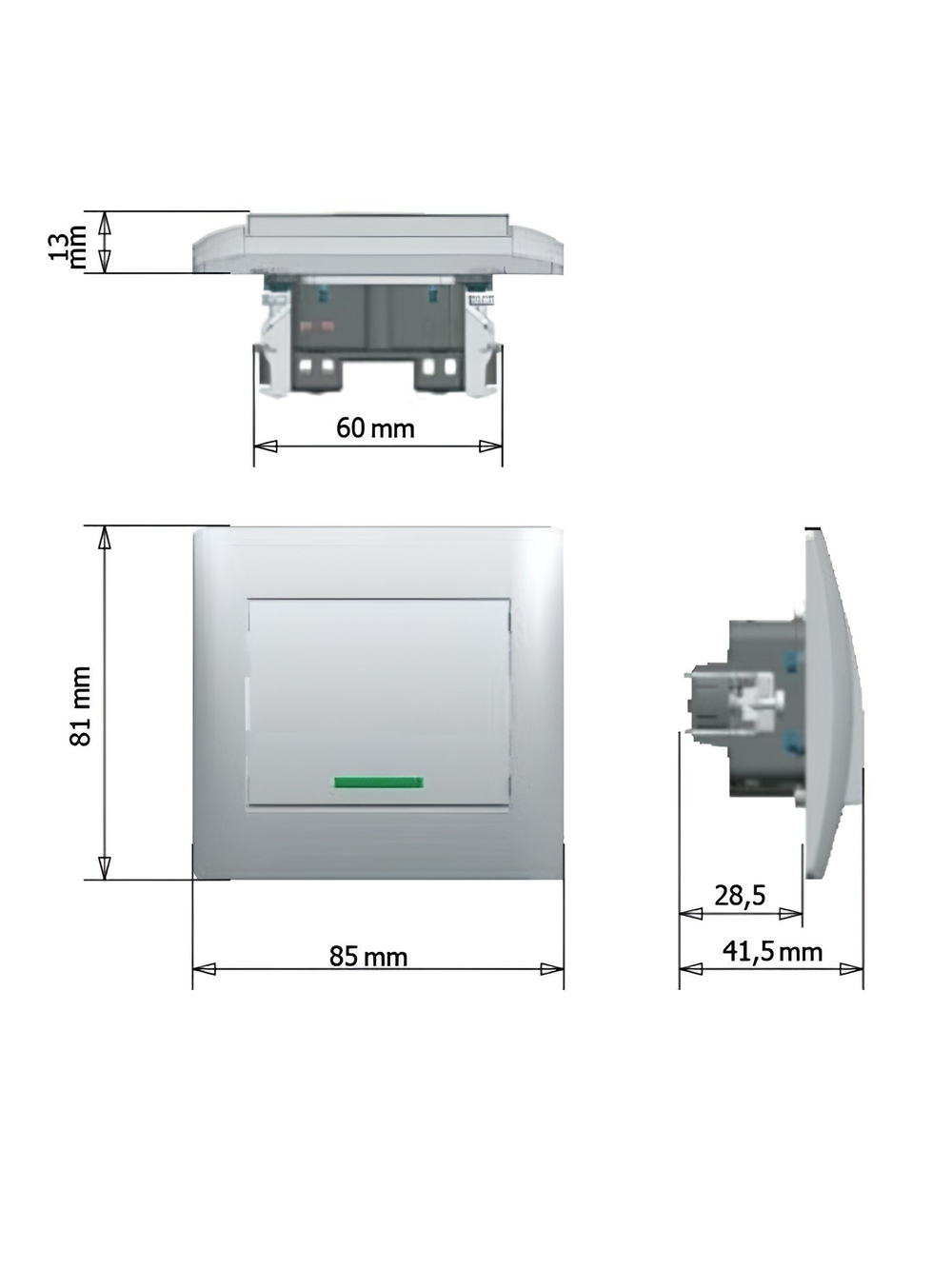 Рамка 5-я горизонтальная белая 910136 E13 0122 054