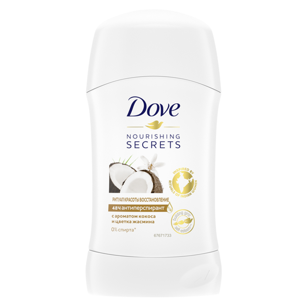 Dove Дез. СТИК Ритуал Красоты Восстановл. Кокос 40 мл. *6*30* /480/4800/