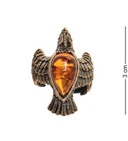 AM-2481 Кольцо «Орел полет свободы» (латунь, янтарь)