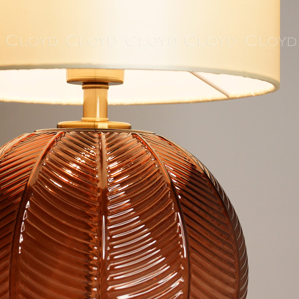 Настольная лампа Cloyd ARBUSS T1 / выс. 61 см - латунь - коричнев. стекло (арт.30119)