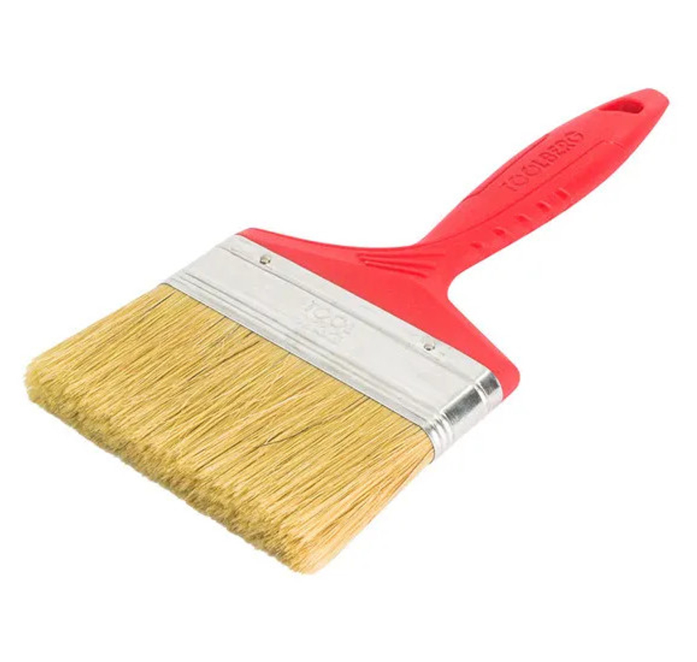 Кисть плоская Классик-Стандарт пластиковая рукоятка 100мм