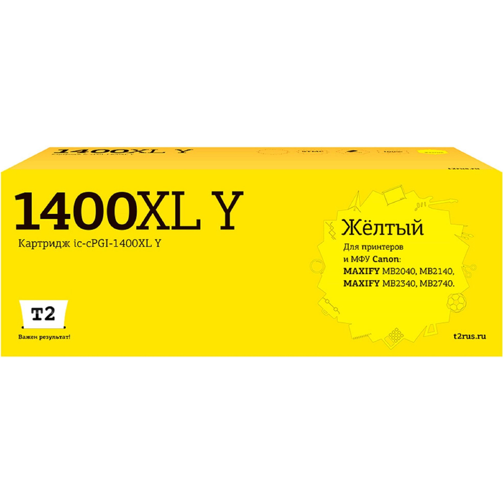 Картридж струйный T2 (IC-CPGI-1400XL Y) жел.для Canon MB2040/MB2140/MB2740