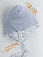 Шапка зимняя вязаная детская с манишкой