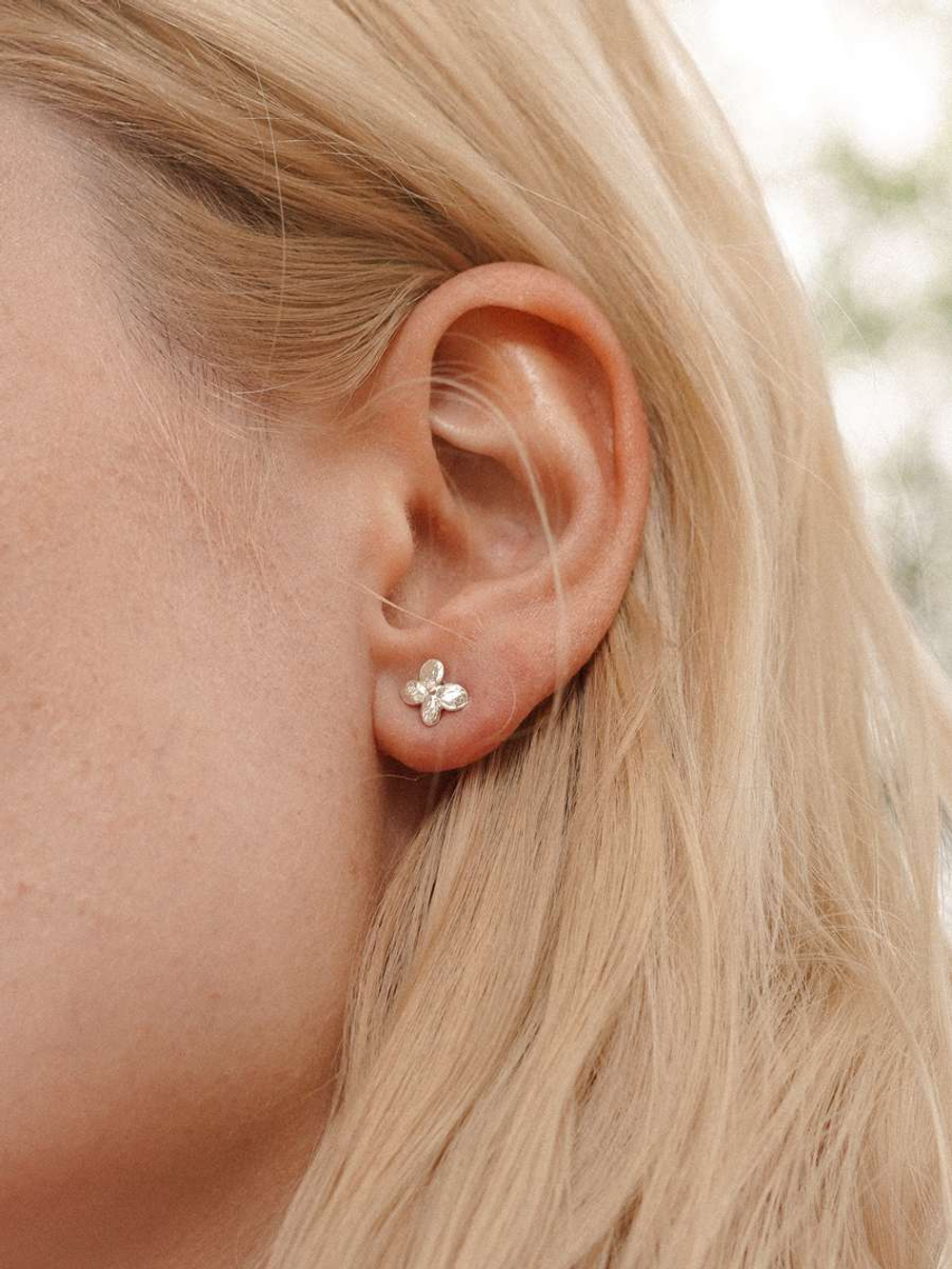 пусеты асимметричные гортензии (mini)