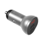 Автомобильная зарядка Baseus Digital Display Car Charger Dual USB 4.8A 24W - Silver