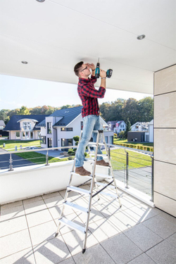 DOPPLO Двусторонняя стремянка, 2 х 6 ст, 3,08 черн (120359)