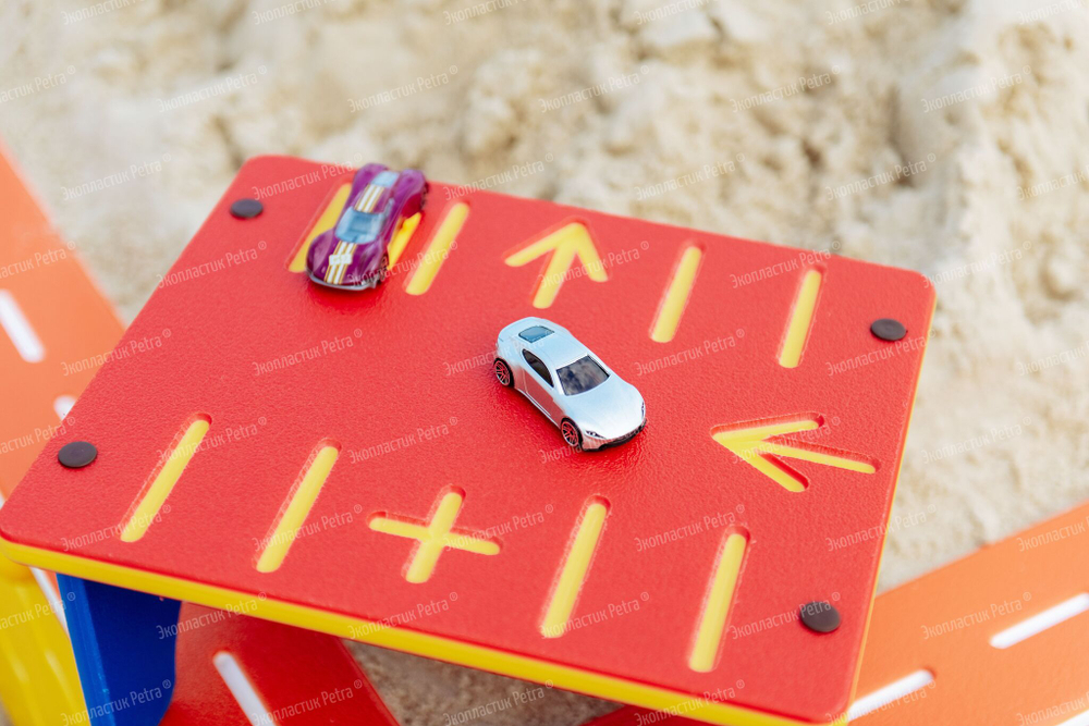 Комплект Песочница с ПДД, монобортик