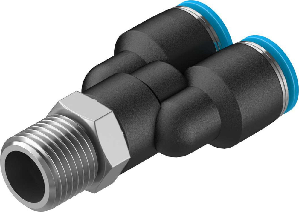 Разветвитель цанговый с резьбой Festo QSY-1/4-8 (комплект 10 шт)