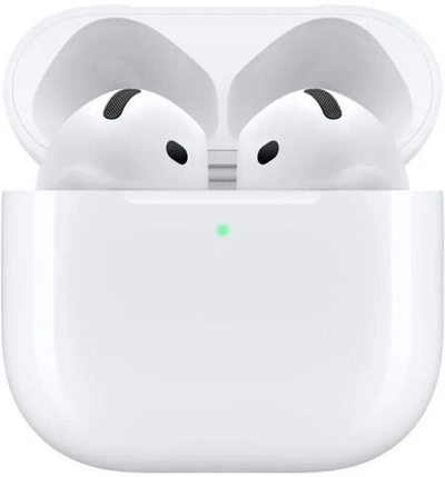 Наушники Apple AirPods 4 A3050,A3053,A3058, Bluetooth, вкладыши, белый [mxp63za/a]