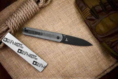 Складной нож Kizer Feist XL сталь 154CM BlackWash рукоять Микарта