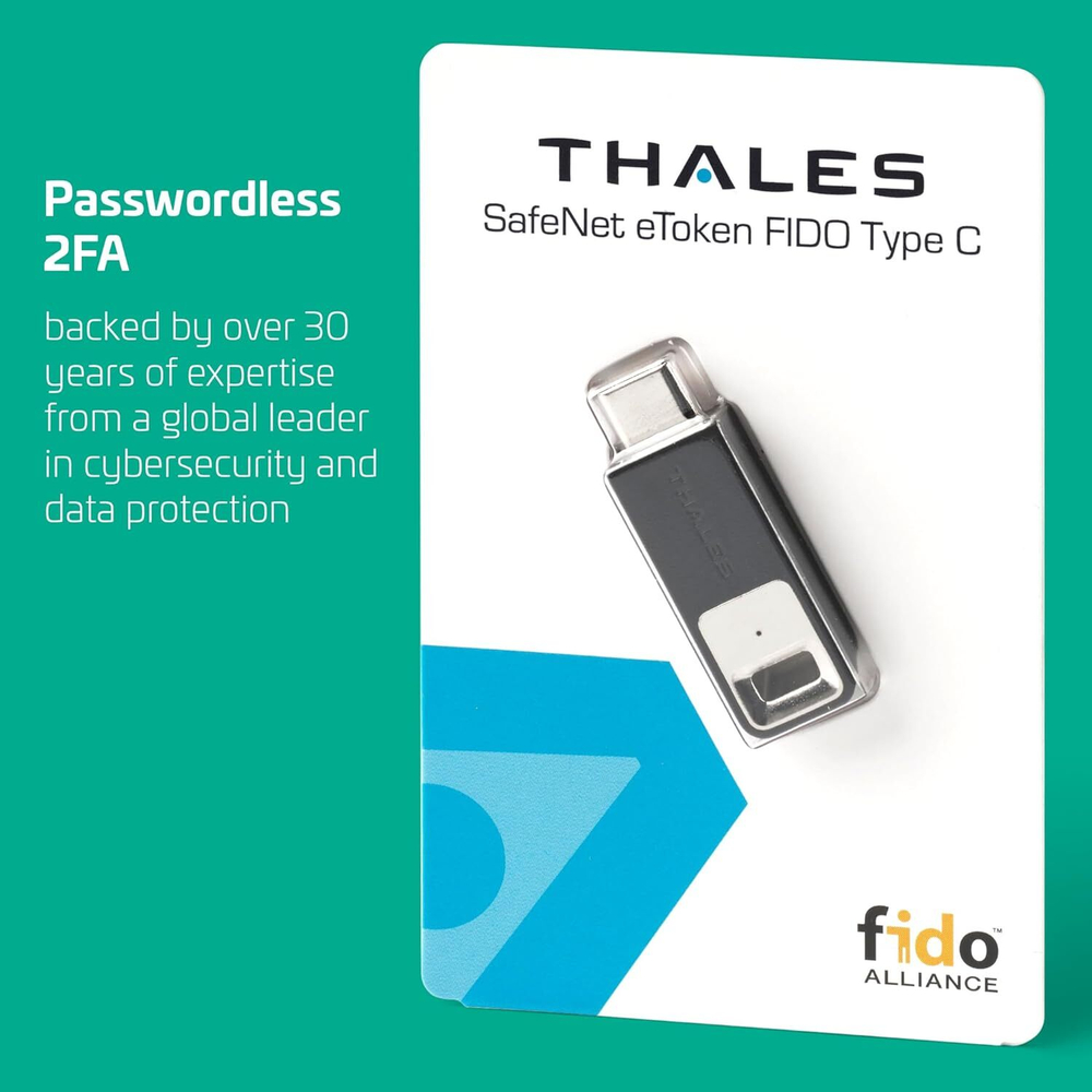 Thales SafeNet eToken FIDO FIDO2-сертифицированный ключ безопасности для аутентификации без паролей