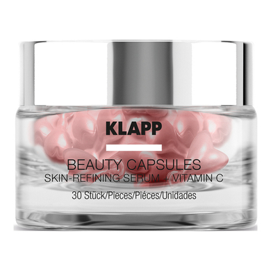 KLAPP Капсулы для лица BEAUTY CAPSULES Skin-Refining Serum + Vitamin C, 30 шт*0,4 мл