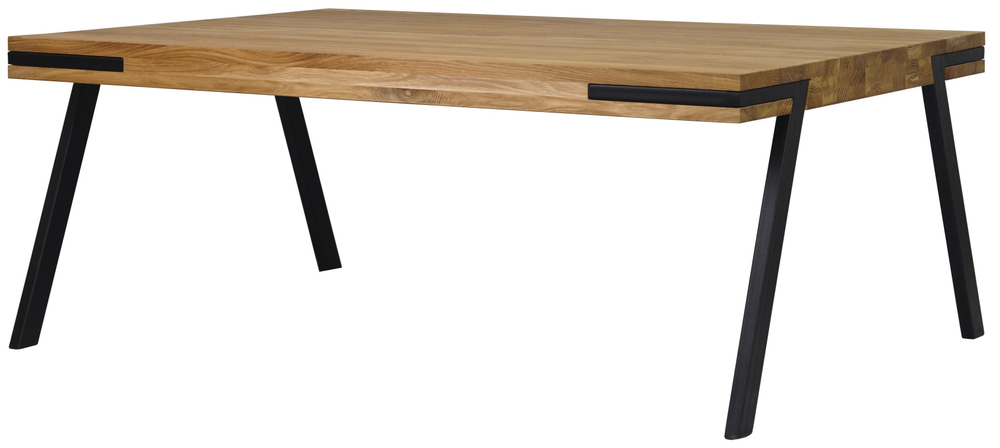 Стол журнальный лофт Флеверс массив дуба, металл