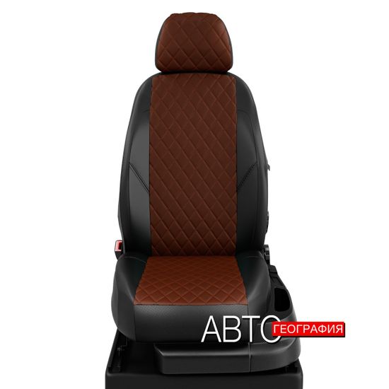 Чехлы на сиденья Citroen C-Crosser (2007-2013) из экокожи "Ромб"