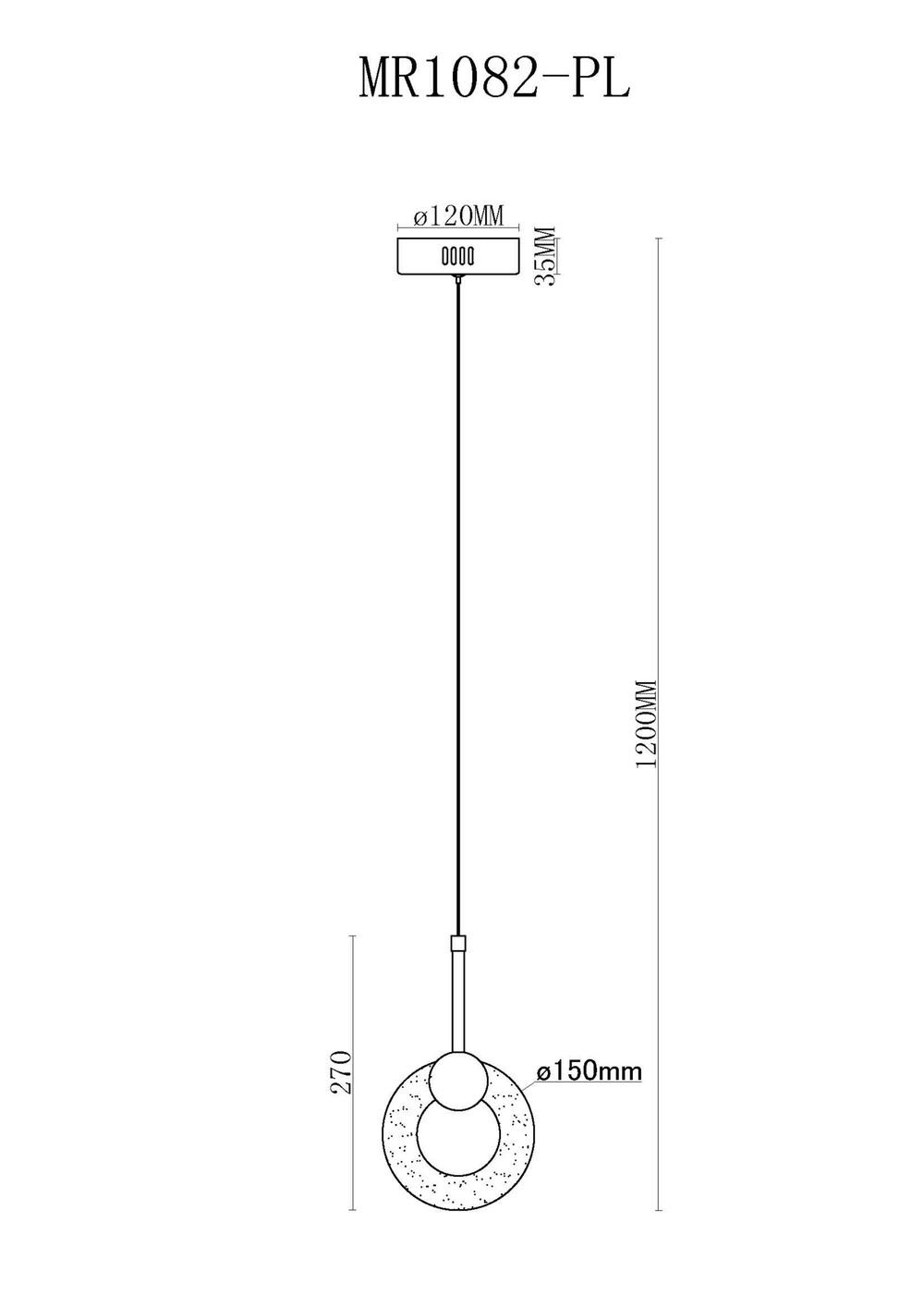 Подвесной светильник светодиодный MyFar Lora MR1082-PL