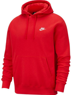 Мужская теннисная кофта Nike Sportswear Club Hoodie PO BB - красный