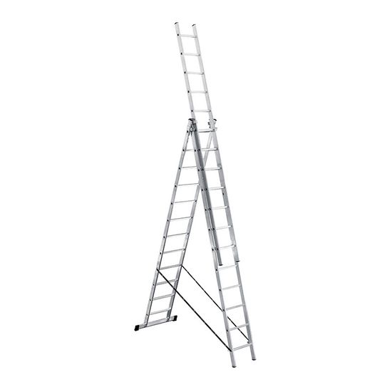 Лестница алюминиевая 3-х секционная 12 ступеней Biber артикул 98212