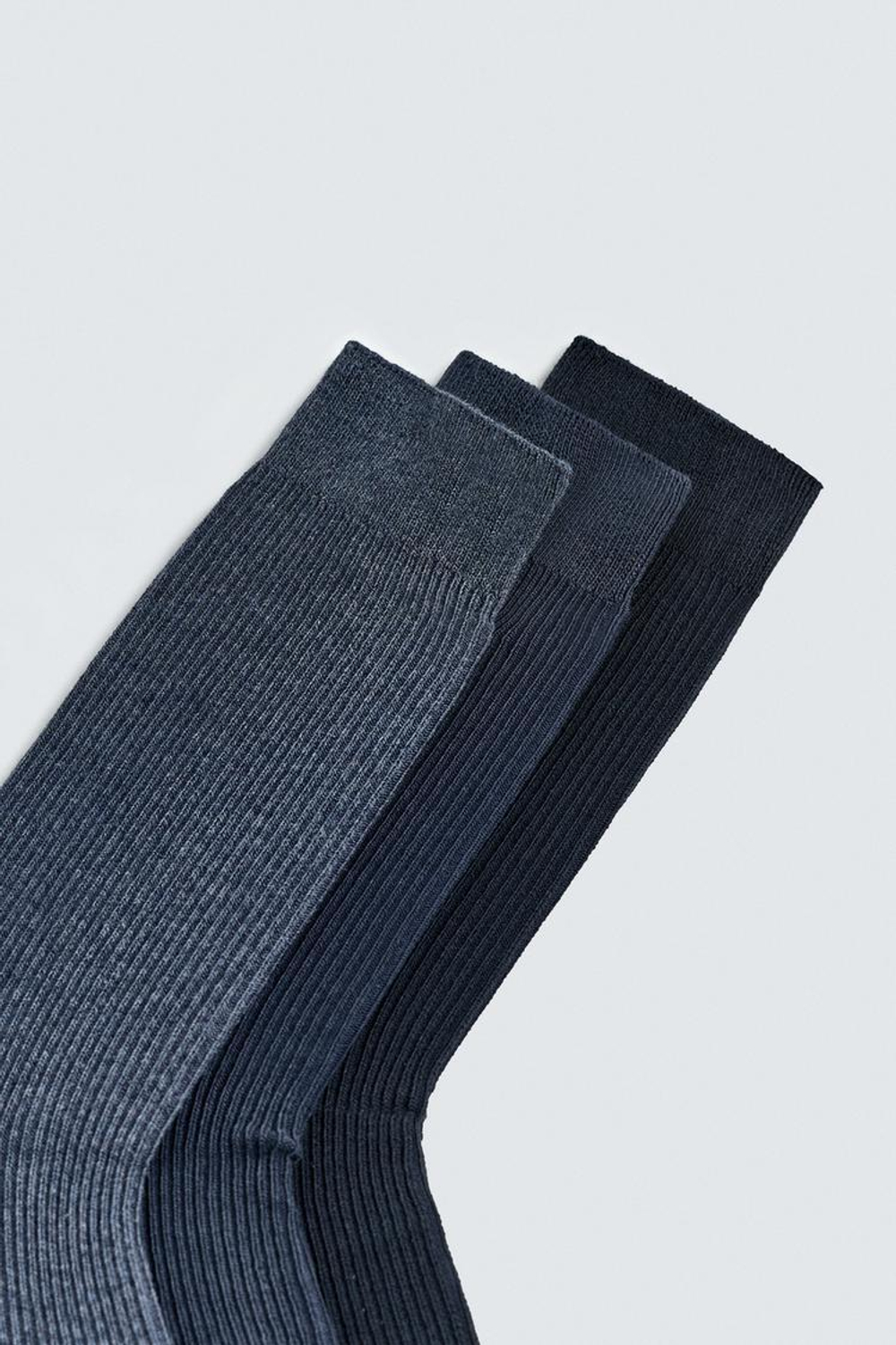 ZARA НАБОР ИЗ 3 ПАР ЛЕГКИХ НОСКОВ В РУБЧИК, РАЗНОЦВЕТНЫЙ