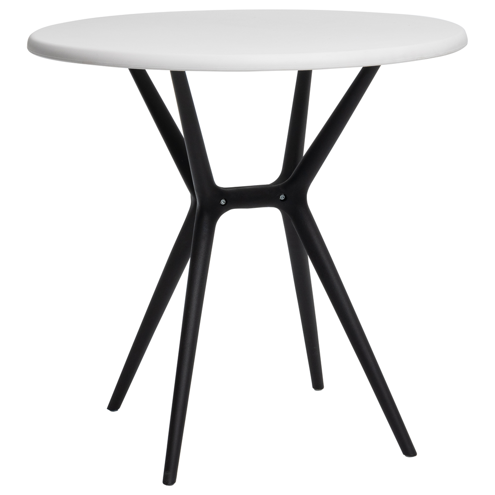 Набор мебели Stepp ЕВОК (2стула ЕВОК бел+стол ТЕОРИ бел с чер ножками)