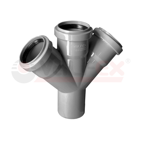 Крестовина одноплоскостная для внутренней канализации ф 110/110/50, 45° VALFEX