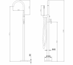 Смеситель для ванны Abber Wasser Kreis AF8115NGN никель
