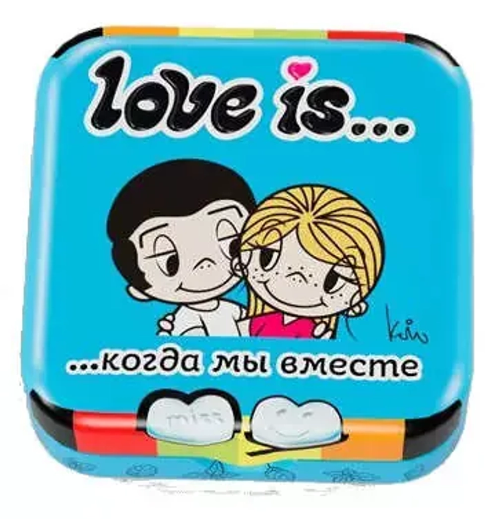 Освежающие конфеты "Love is" в форме сердца со вкусом мяты 20гр
