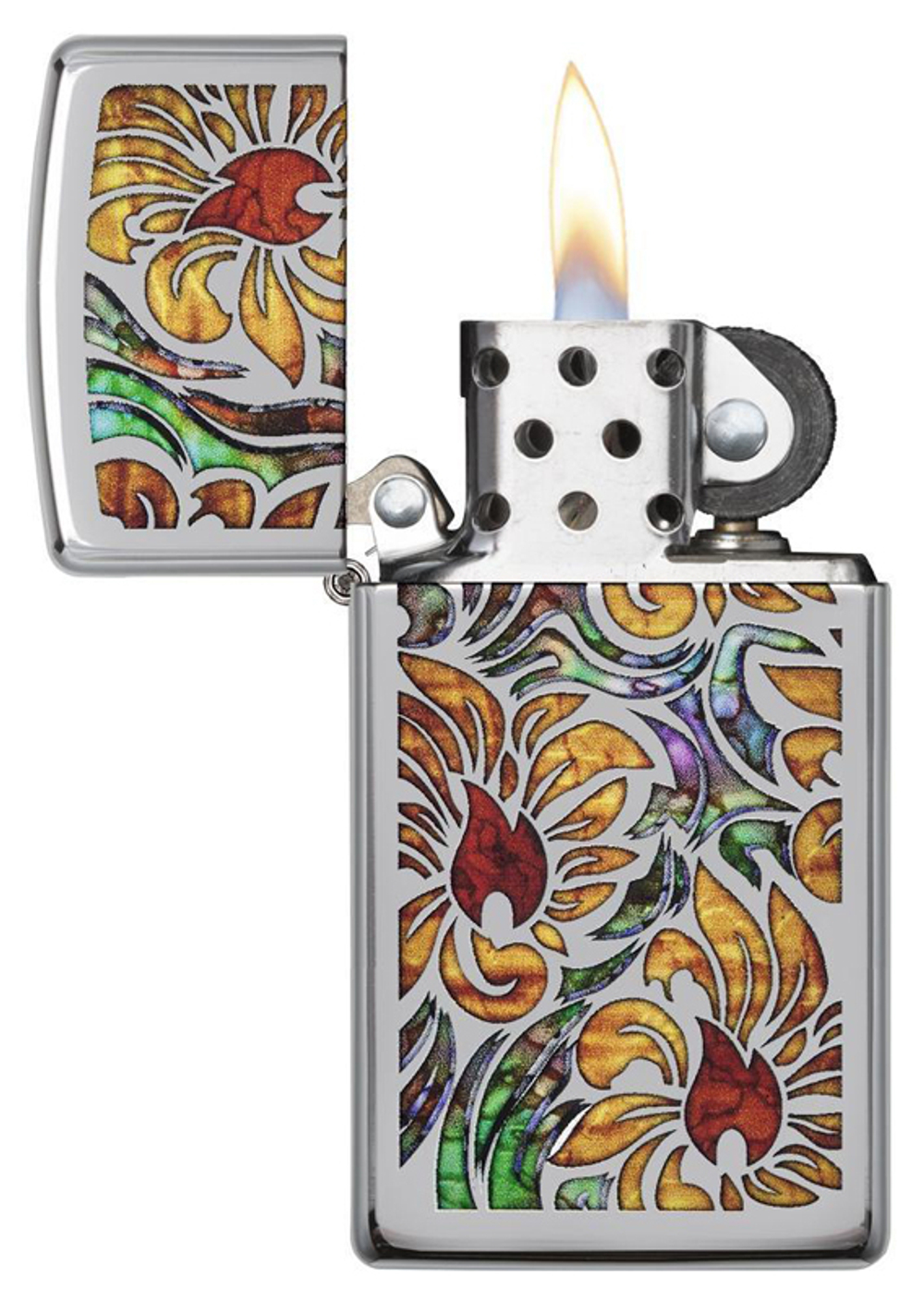 Зажигалка узкая High Polish Chrome ZIPPO Slim 29702