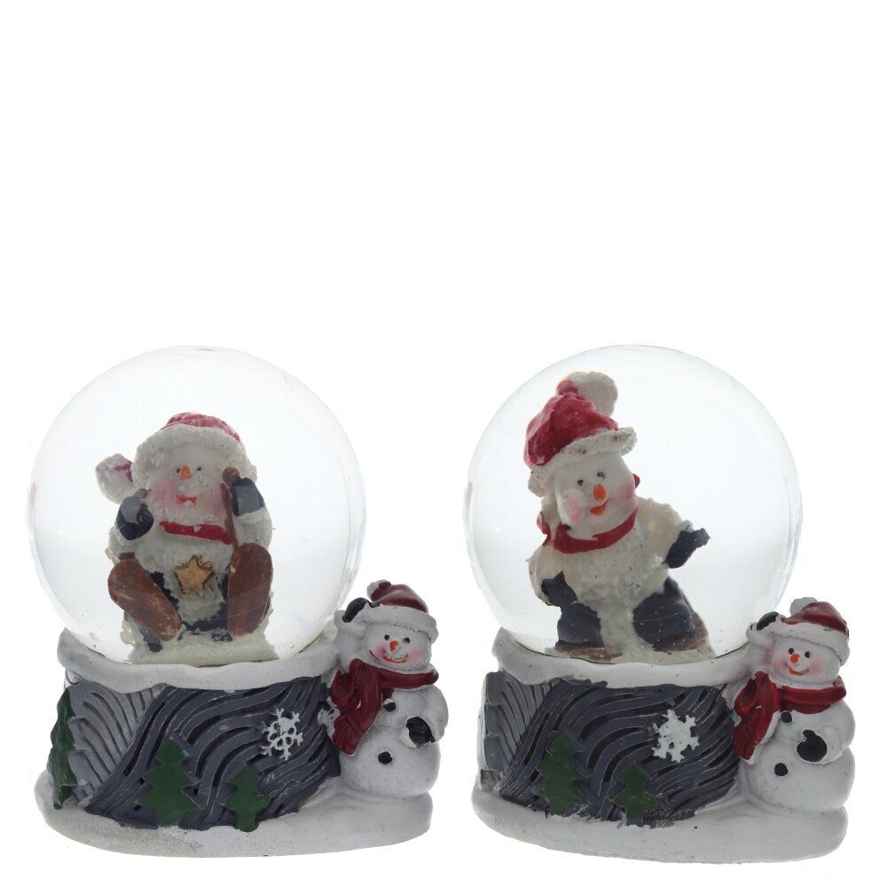 GAEM Фигурка декоративная "Снеговик" в стекл шаре, L5,5 W5 H6 см, 2в.