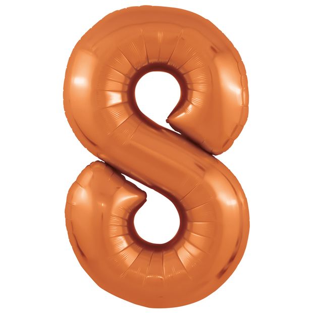 Agura Шар 40'' / 102 см "Цифра 8" Slim Папайя (БГ-60)