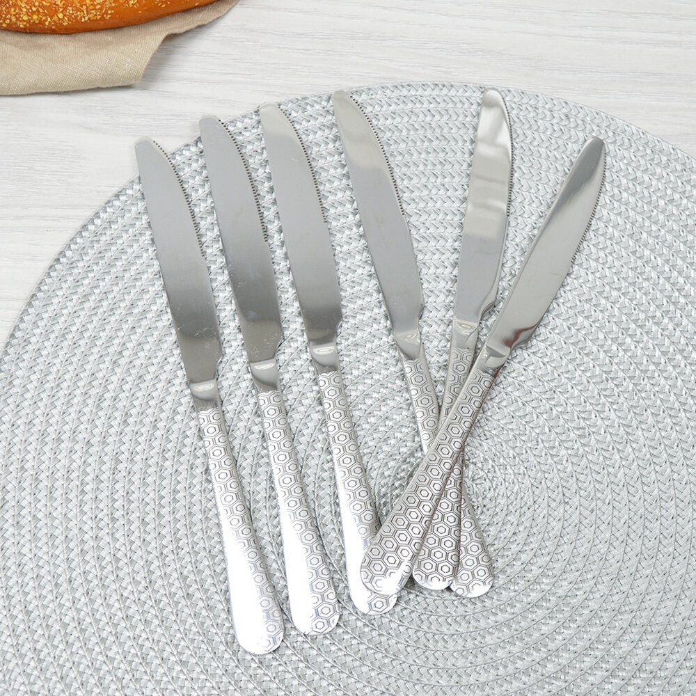 Набор столовых ножей "№6" 6штук, нержавеющая сталь, NNOSO-73