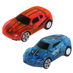 0404305/Трек со светом с пусковым устройством, 4 мертвые петли, трамплин и "хваталка"+ 2 инерц. маши