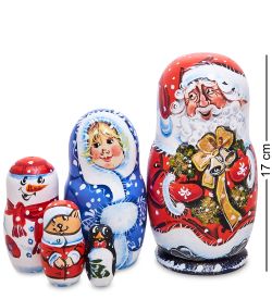 Народные промыслы МР-13/ 4-E Матрешка 5м «Семейка Деда Мороза»