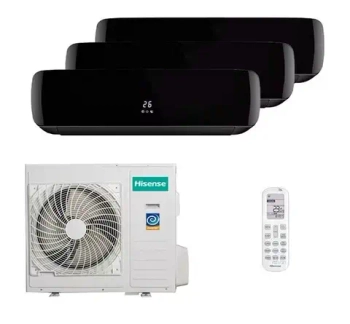 Мульти сплит-система Hisense на 3 комнаты (35+35+35 кв.м.) Black