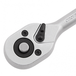 Ключ-трещотка 1/4", CrV, 72 зуба, с быстрым сбросом, матовый хром Stels
