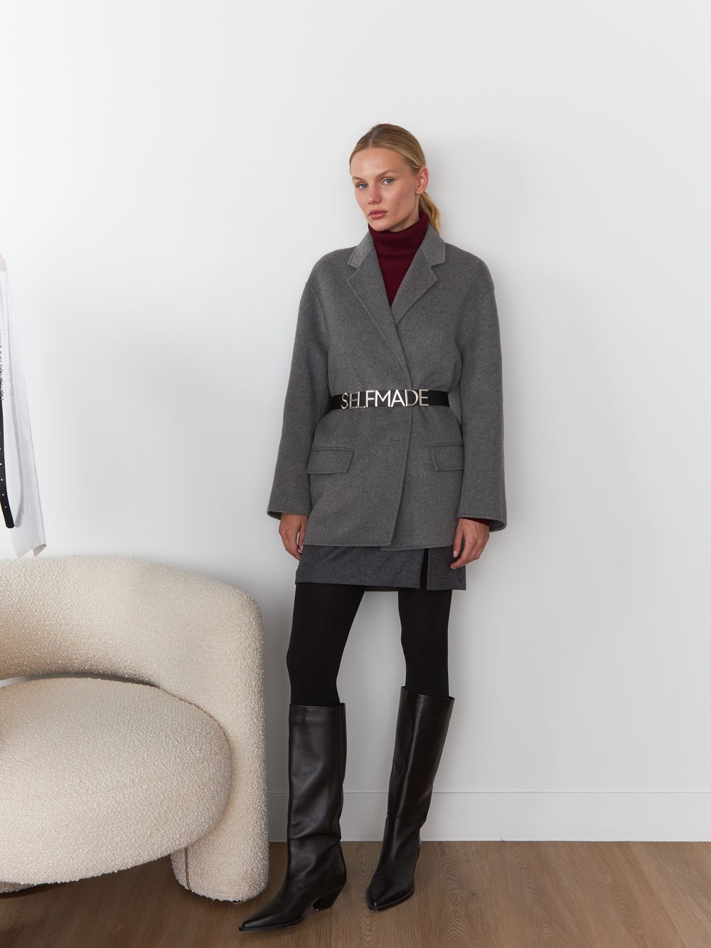 ШИРОКИЙ РЕМЕНЬ НА КОБУРНЫХ КНОПКАХ SELFMADE BLACK