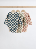 Боди с длинным рукавом для малышей Next K79-793, 3 шт., Бежевый, Синий, Розовый