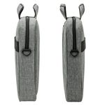 Сумка портфель BRAUBERG OFFICE с отделением для ноутбука 17,3", светло-серый меланж, 34х44х6 см, 272613