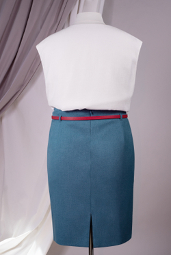 Юбка карандаш 1047Аа-55, ниагара #48Н011047Аа-55