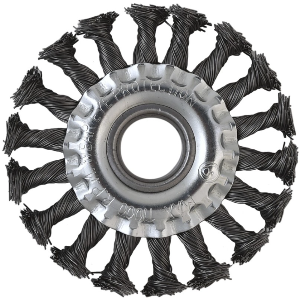 Щетка для УШМ 100мм жесткая плоская торц. Креост